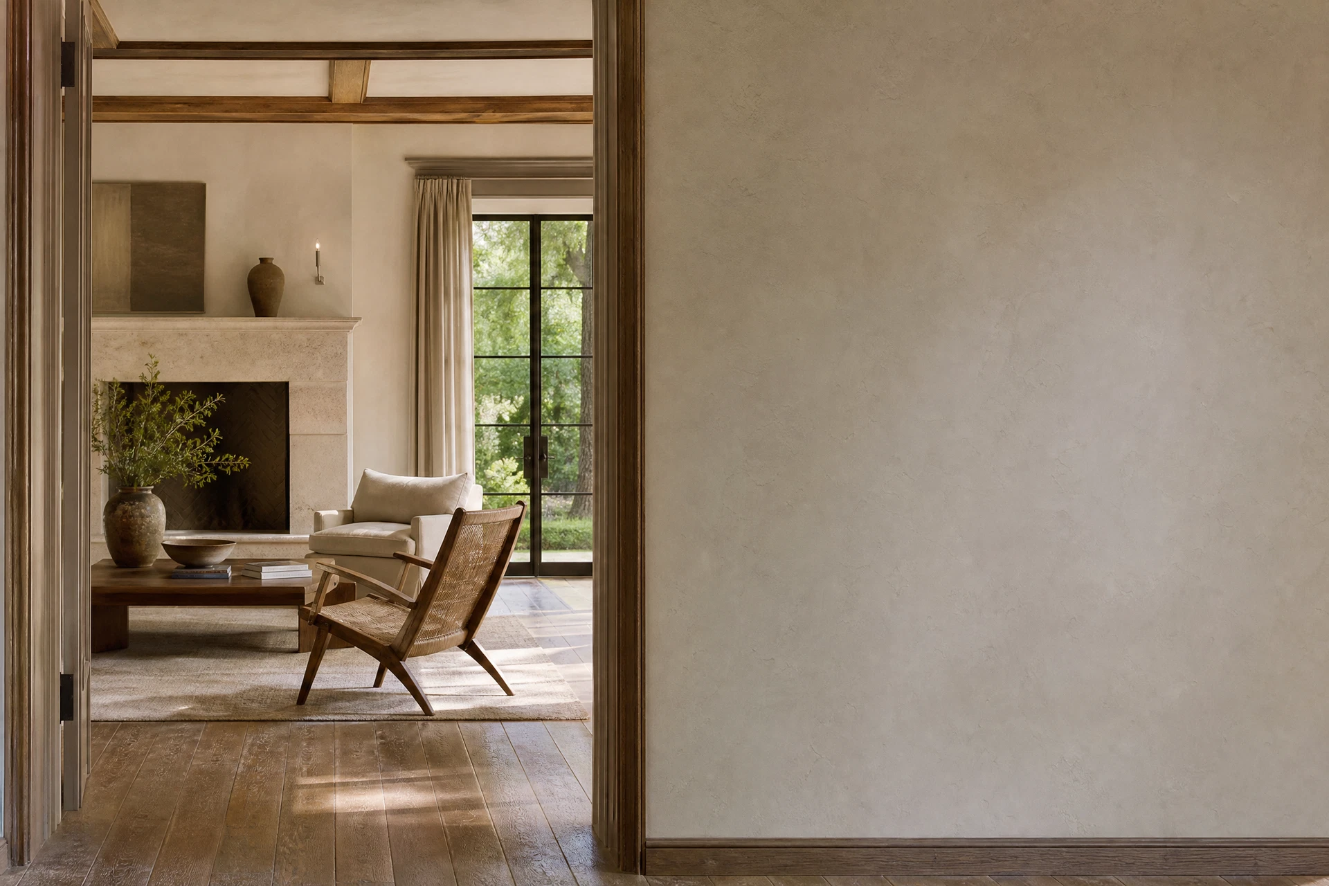 Warm professionally presented interior with natural materials